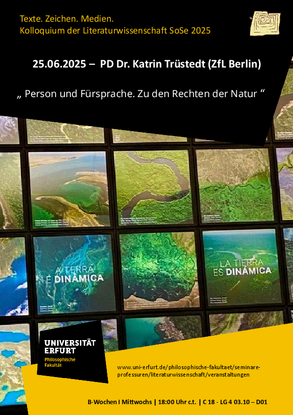 Plakat zum Vortrag TZM Kolloquium von Katrin Trüstedt