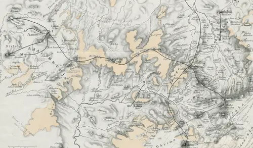 Karl Friedrich Schimper, Karte von Axum, Adua und Tigray