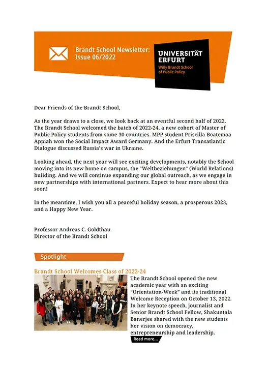 Sixth Newsletter 2022