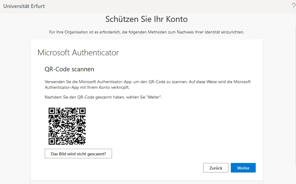 zu scannender QR-Code für Authenticator-App